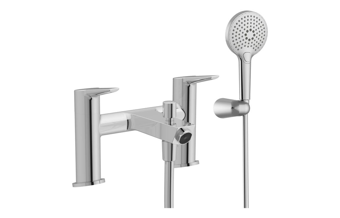 VitrA Solid S Bath/Shower Mixer In Chrome - Hartley & Hall Bathrooms