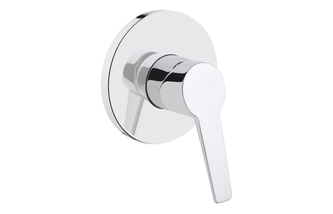 VitrA Solid S Wall Integrated Shower Mixer In Chrome - Hartley & Hall Bathrooms