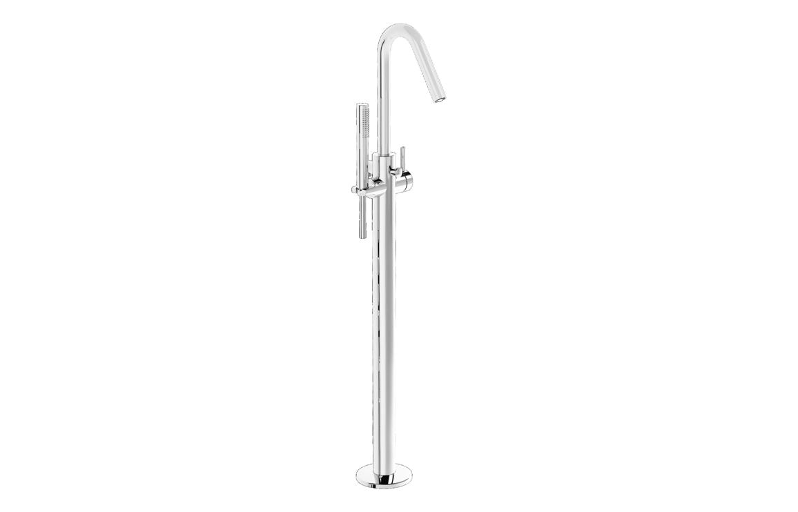 VitrA Origin Floor Standing Bath Filler - Hartley & Hall Bathrooms