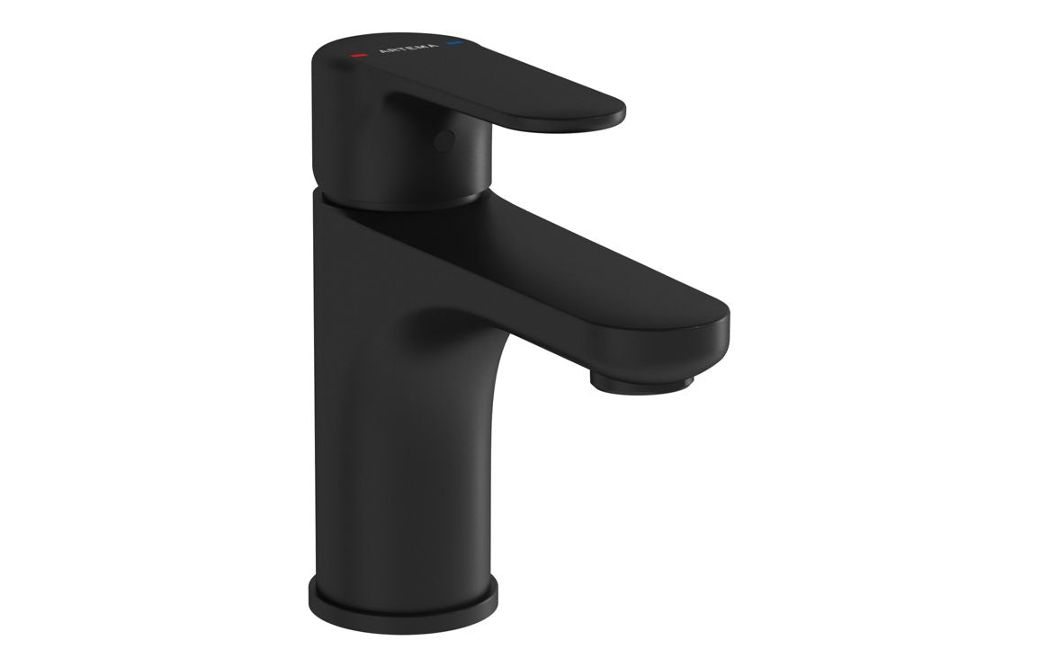 VitrA Root Round Compact Basin Mixer - Hartley & Hall Bathrooms