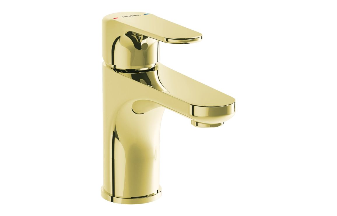 VitrA Root Round Compact Basin Mixer - Hartley & Hall Bathrooms