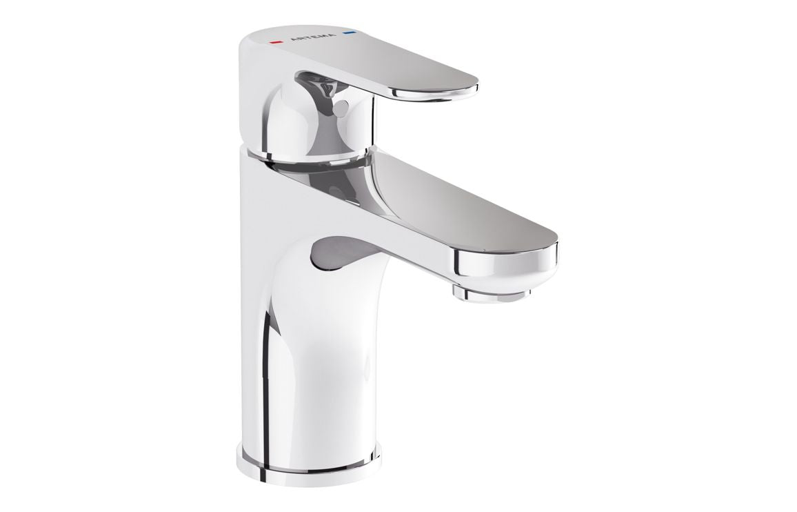 VitrA Root Round Compact Basin Mixer - Hartley & Hall Bathrooms