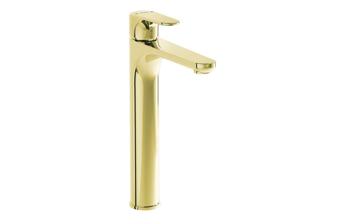 VitrA Root Round Tall Basin Mixer - Hartley & Hall Bathrooms