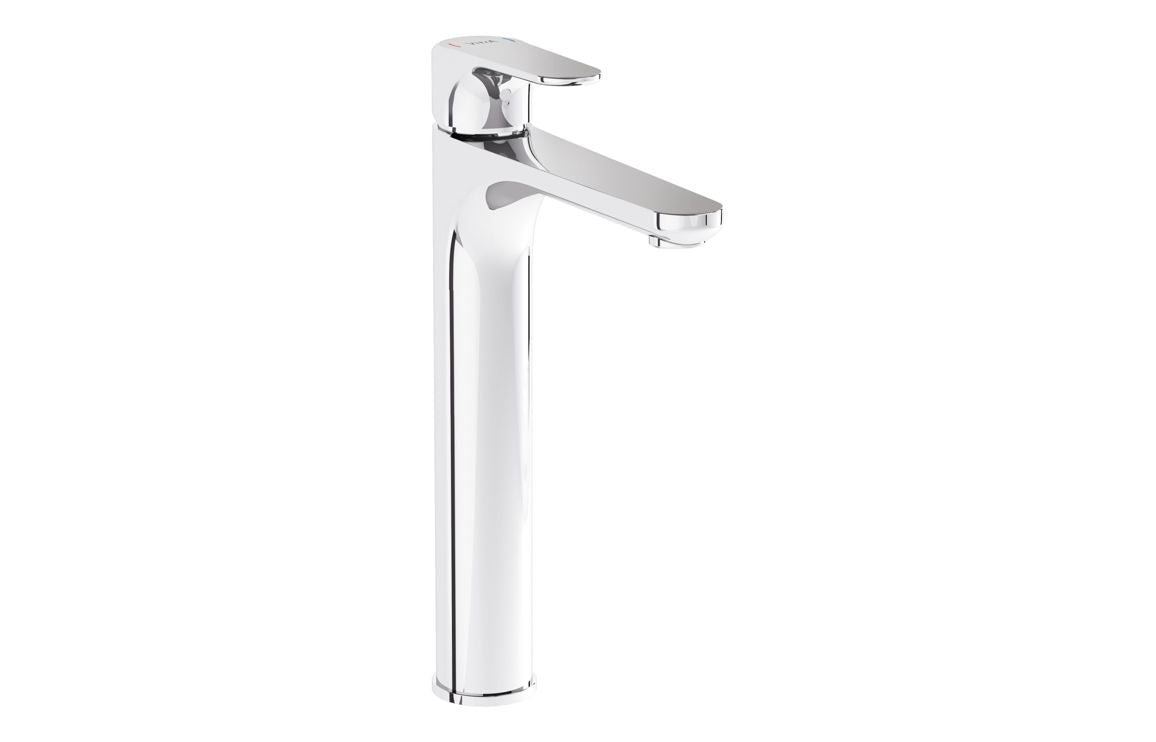 VitrA Root Round Tall Basin Mixer - Hartley & Hall Bathrooms
