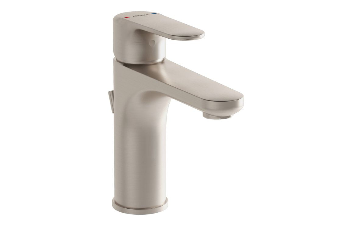 VitrA Root Round Basin Mixer with waste Lever - Hartley & Hall Bathrooms