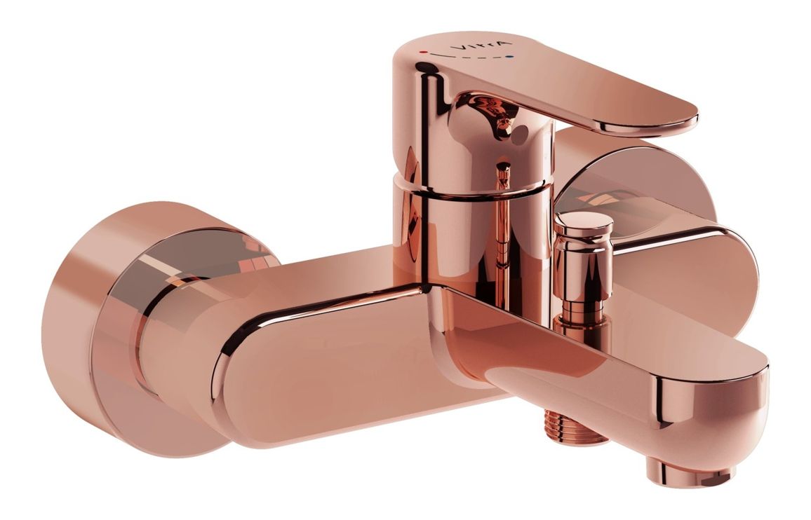 VitrA Root Round Wall Mounted Bath/Shower Mixer - Hartley & Hall Bathrooms