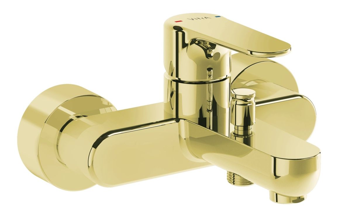 VitrA Root Round Wall Mounted Bath/Shower Mixer - Hartley & Hall Bathrooms