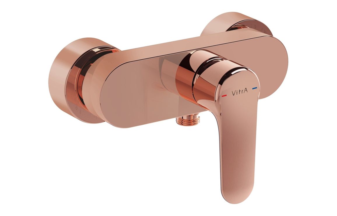 VitrA Root Round Wall Mounted Shower Mixer - Hartley & Hall Bathrooms