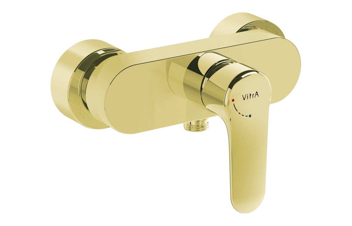 VitrA Root Round Wall Mounted Shower Mixer - Hartley & Hall Bathrooms