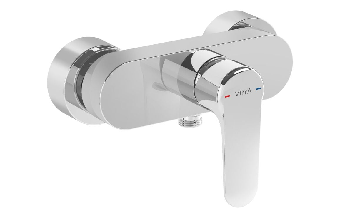 VitrA Root Round Wall Mounted Shower Mixer - Hartley & Hall Bathrooms