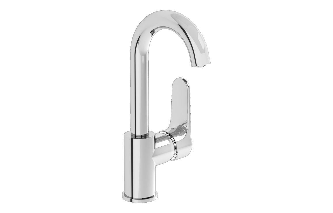 VitrA Root Round Swivel Basin Mixer - Hartley & Hall Bathrooms