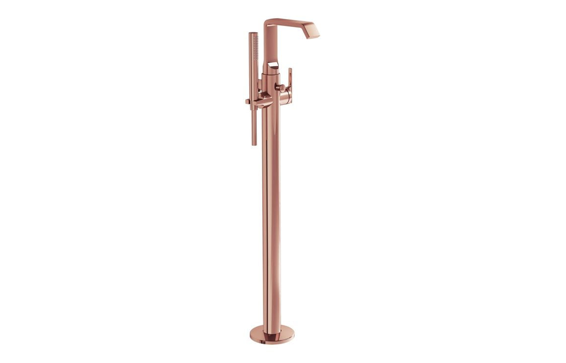 VitrA Suit Floor Standing Bath/Shower Mixer - Hartley & Hall Bathrooms