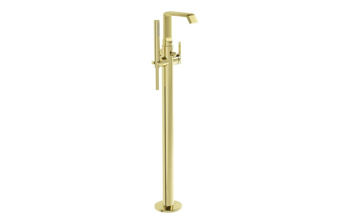 VitrA Suit Floor Standing Bath/Shower Mixer - Hartley & Hall Bathrooms