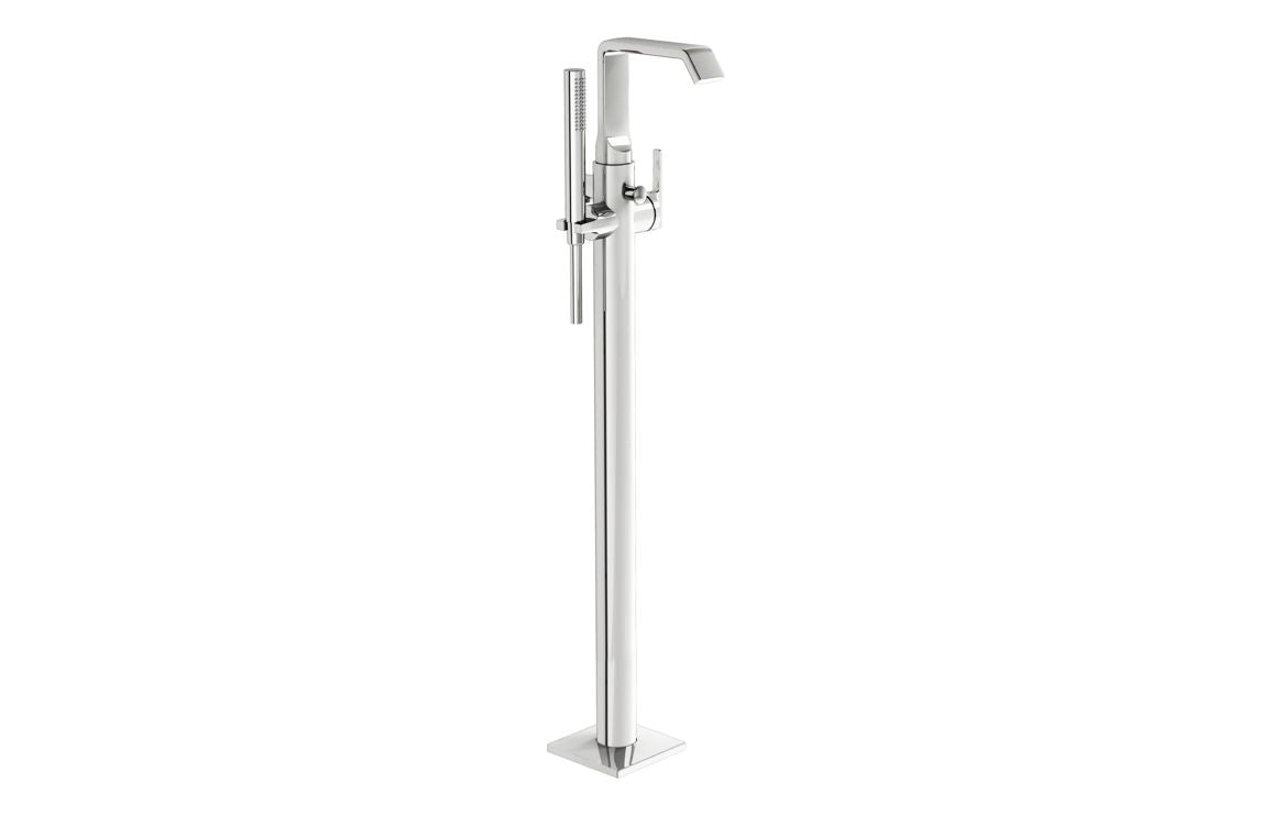 VitrA Suit Floor Standing Bath/Shower Mixer - Hartley & Hall Bathrooms