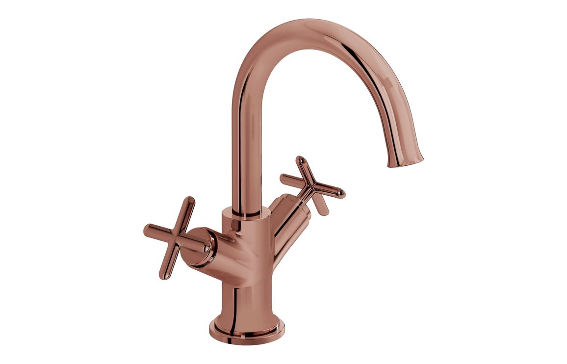 VitrA Origin Classic Basin Mixer (Cross Handles) - Hartley & Hall Bathrooms