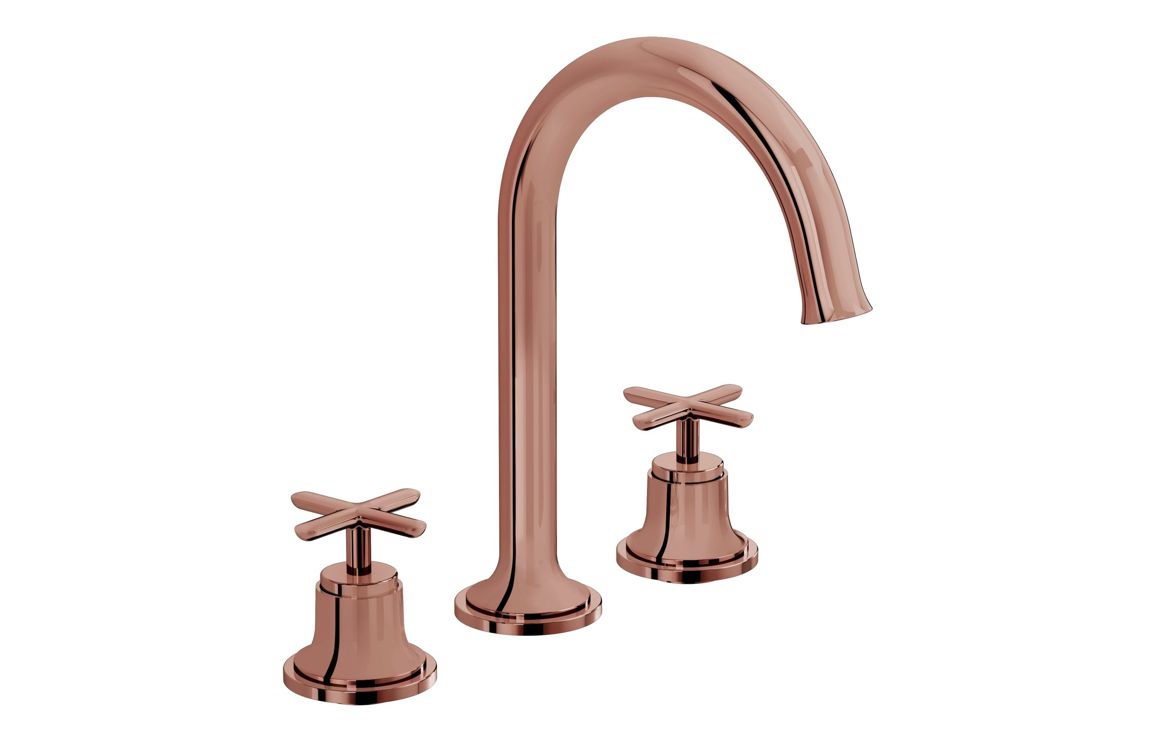 VitrA Origin Classic 3-Hole Basin Mixer - Hartley & Hall Bathrooms