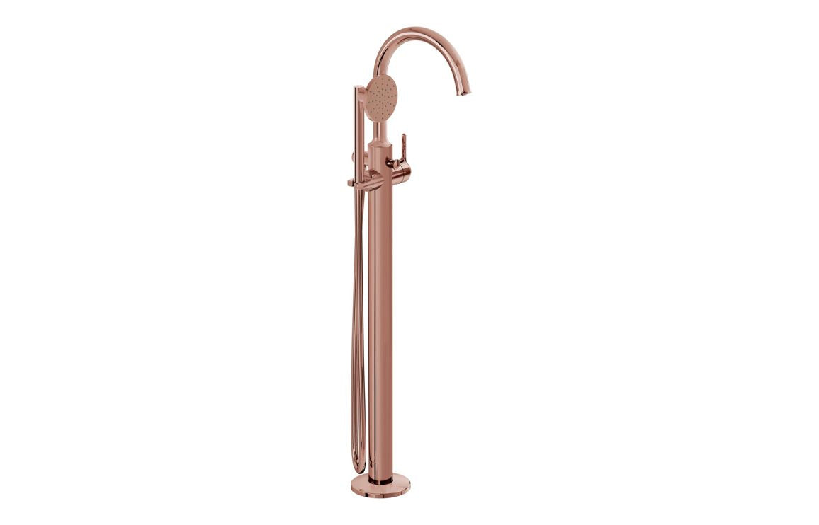 VitrA Origin Classic Floor Standing Bath/Shower Mixer - Hartley & Hall Bathrooms