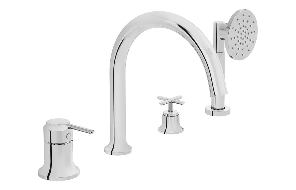 VitrA Origin Classic 4-Hole Bath/Shower Mixer - Hartley & Hall Bathrooms