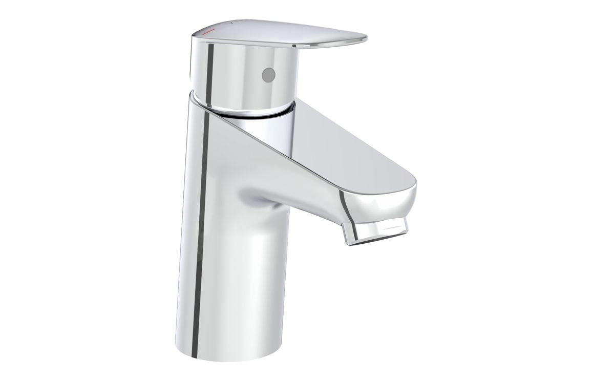VitrA Flow Chrome Round Basin Mixer - Hartley & Hall Bathrooms