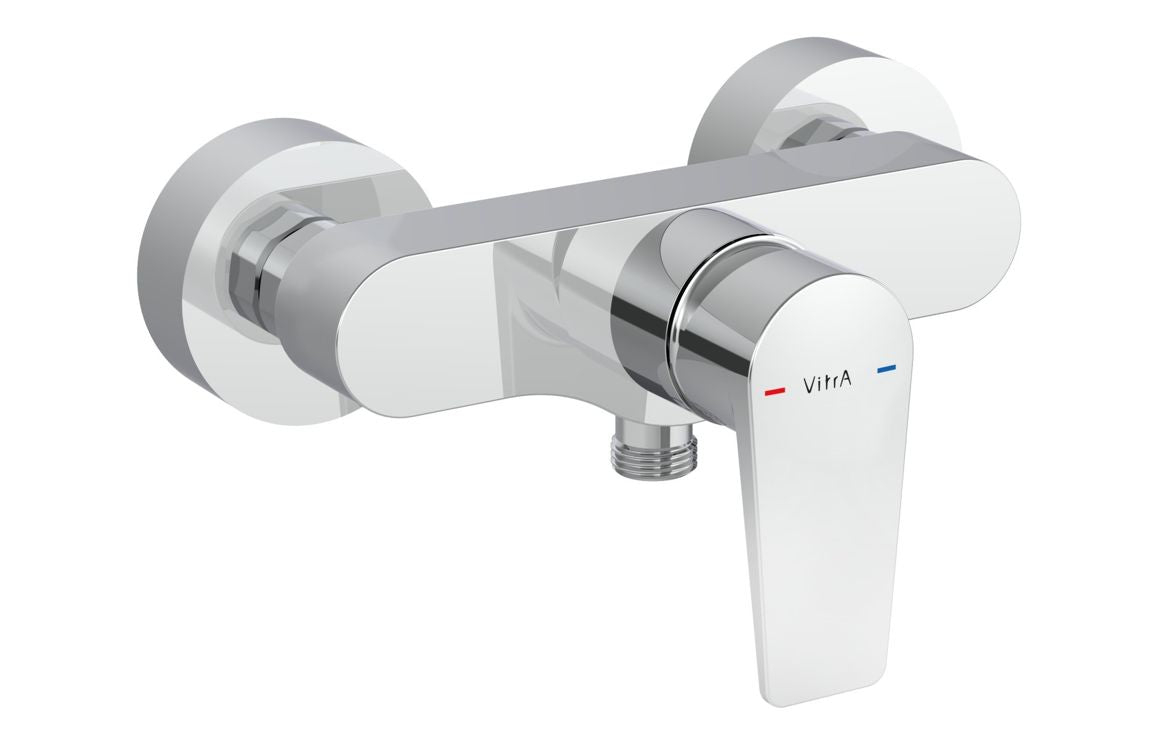 VitrA Flow Square Wall Mounted Shower Mixer - Hartley & Hall Bathrooms