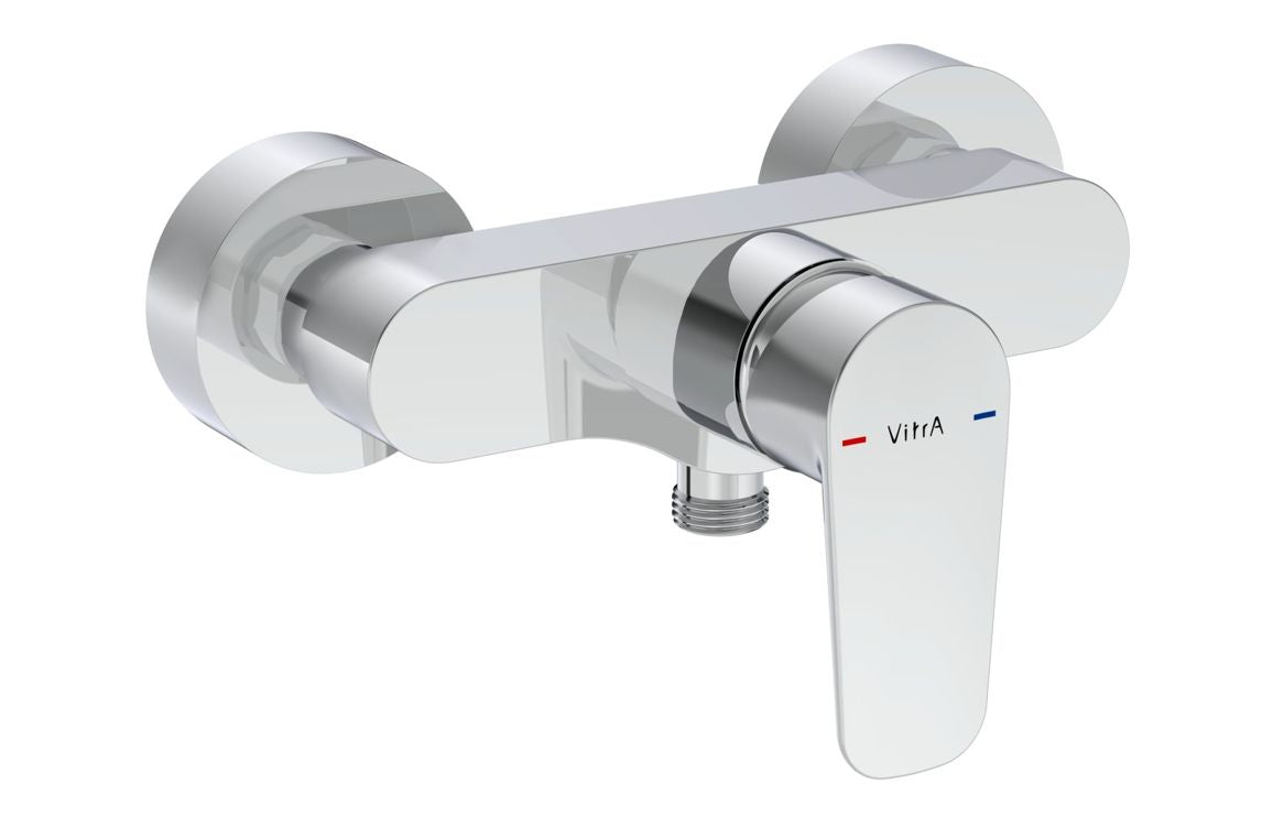 VitrA Flow Soft Wall Mounted Shower Mixer - Hartley & Hall Bathrooms