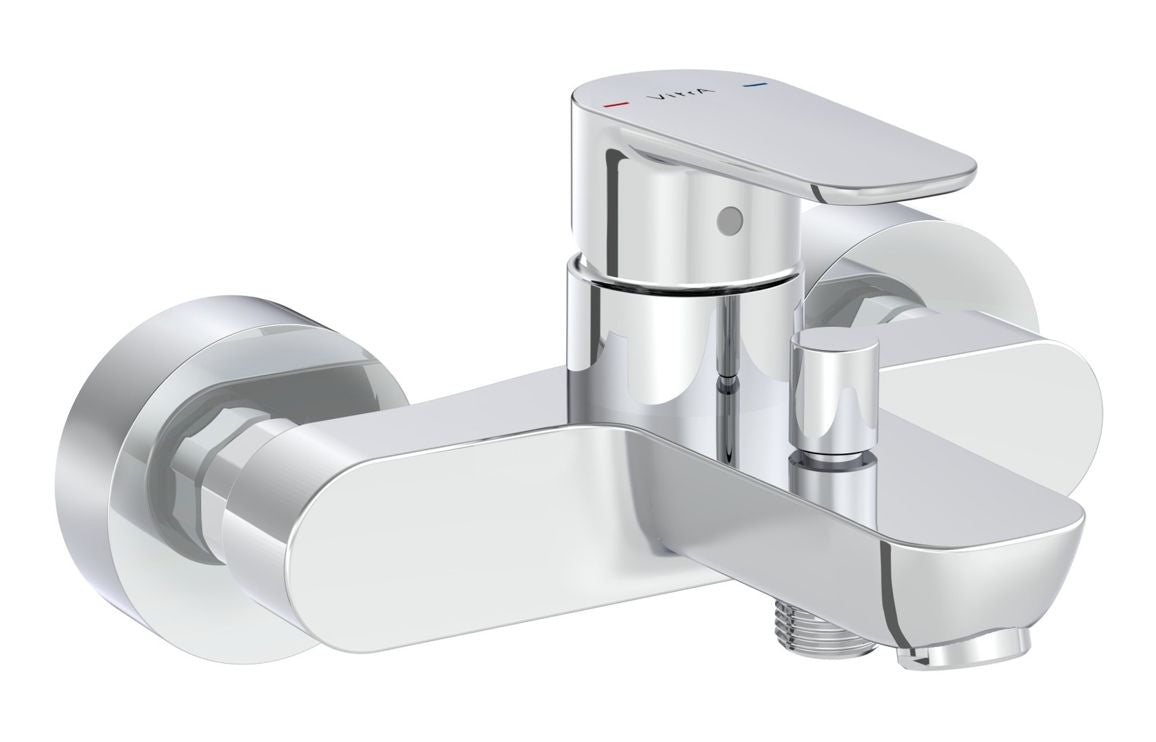 VitrA Flow Soft Wall Mounted Bath/Shower Mixer - Hartley & Hall Bathrooms