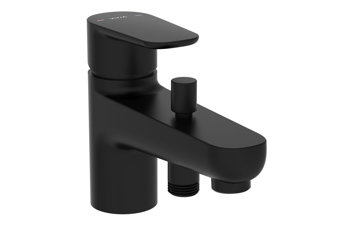 VitrA Flow Soft Monohole Bath/Shower Mixer - Hartley & Hall Bathrooms