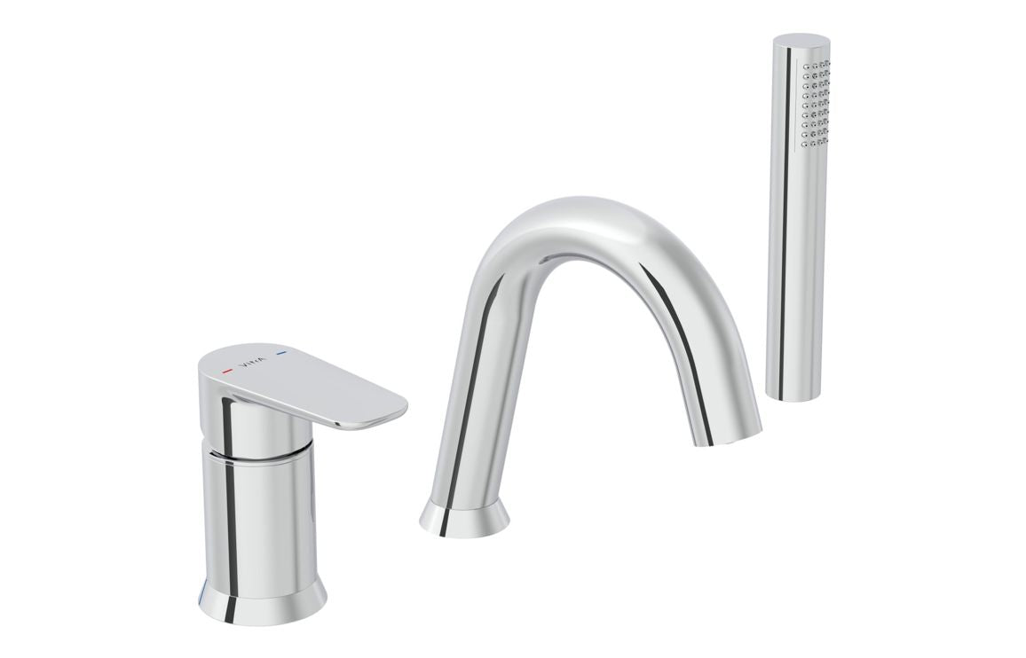 VitrA Flow Soft 3-Hole Bath/Shower Mixer - Hartley & Hall Bathrooms