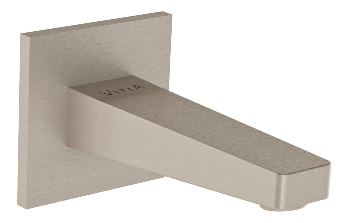 VitrA Root Square Wall Mounted Bath Spout - Hartley & Hall Bathrooms