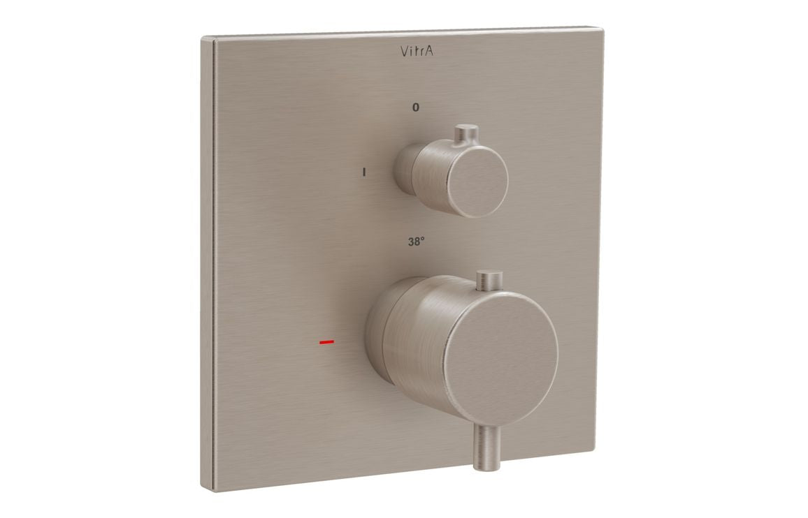 VitrA Root Square Integrated Thermostatic 2-Way Shower Mixer Valve - Hartley & Hall Bathrooms
