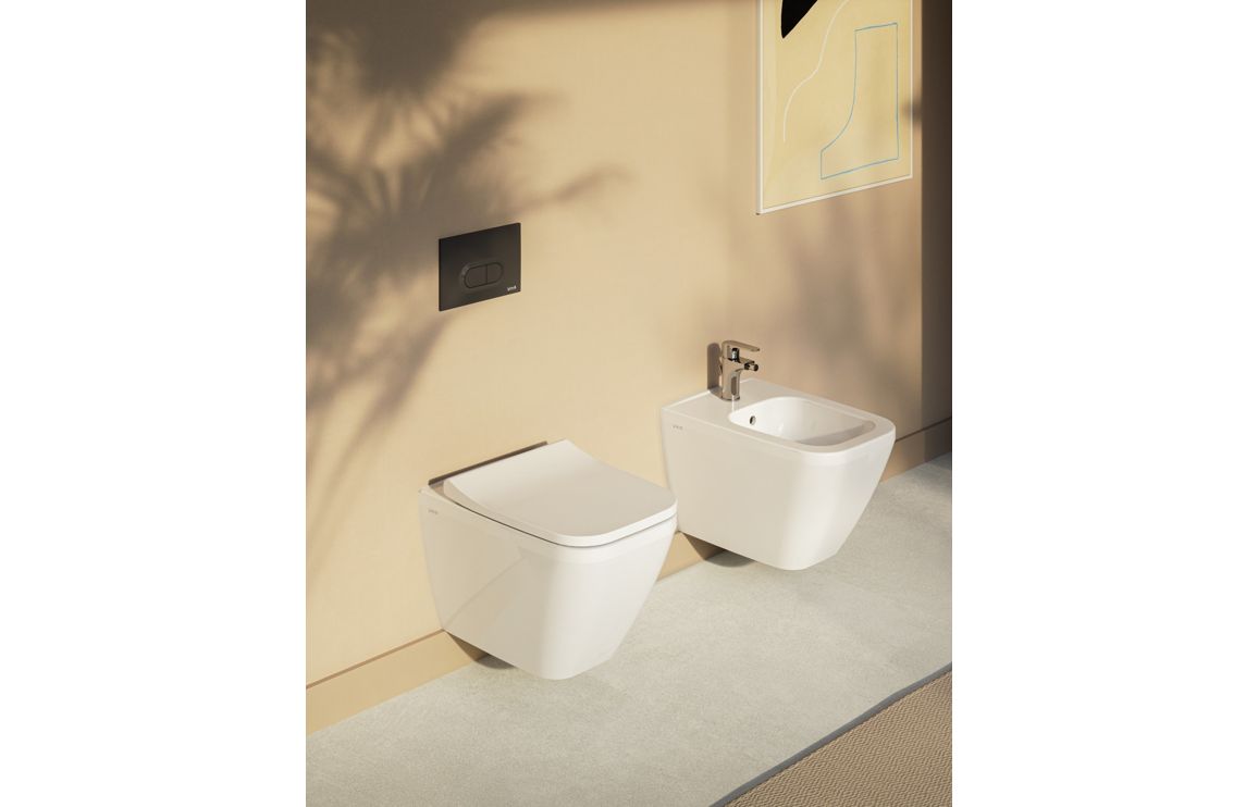 VitrA Integra Square Wall Hung Bidet - Hartley & Hall Bathrooms