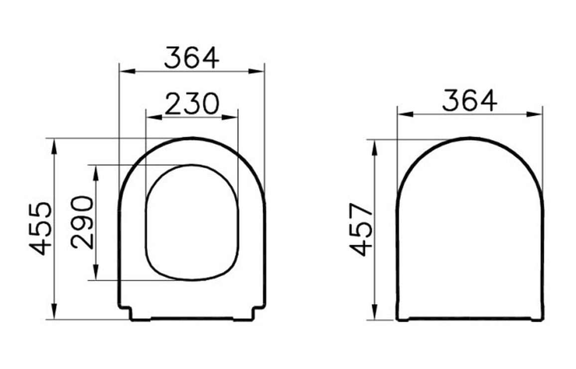 VitrA Integra Soft Close Slim Toilet Seat - Hartley & Hall Bathrooms