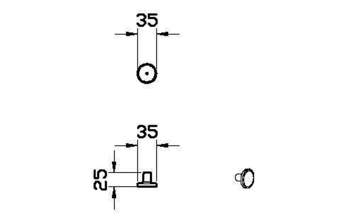 VitrA Root Classic Button Handle - Matt White - Hartley & Hall Bathrooms