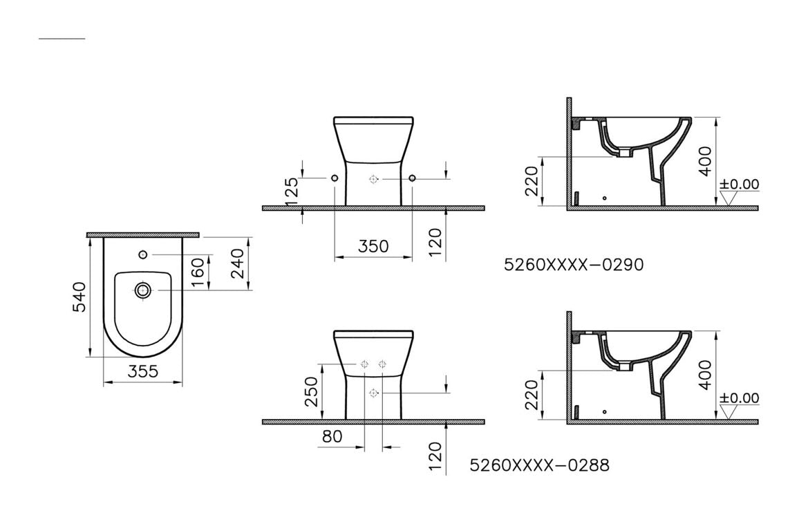 VitrA Integra Back to Wall Bidet - Hartley & Hall Bathrooms