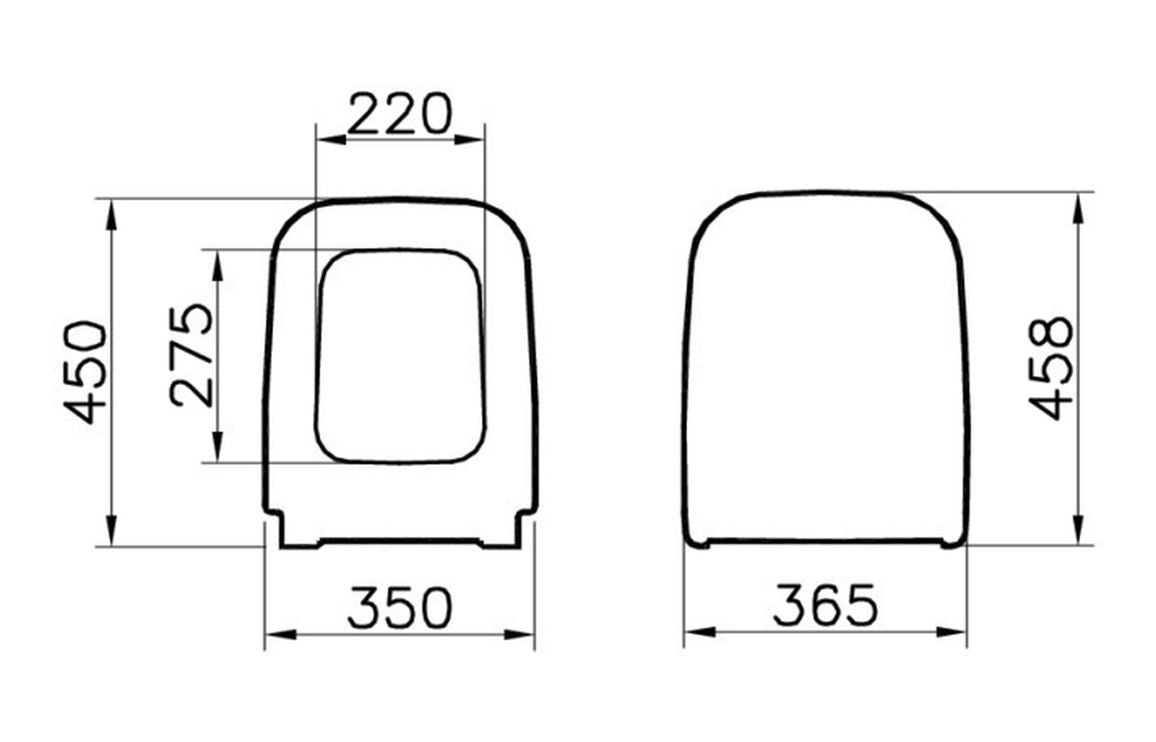 VitrA Integra Square Toilet Seat - Hartley & Hall Bathrooms
