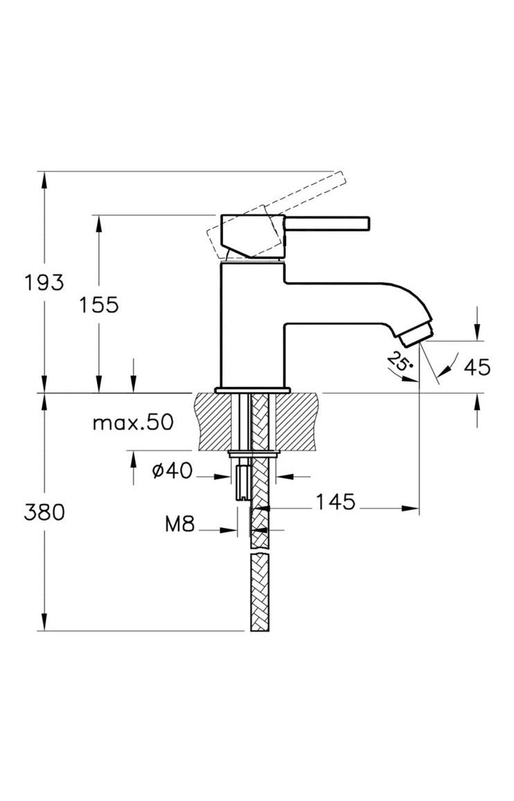 VitrA Minimax S Monohole Bath Filler In Chrome - Hartley & Hall Bathrooms