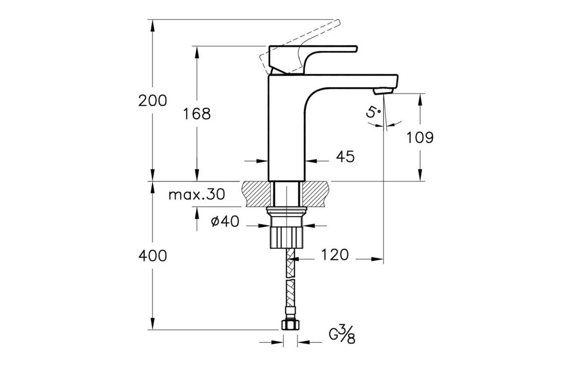 VitrA Minimax S Basin Taps In Chrome - Hartley & Hall Bathrooms