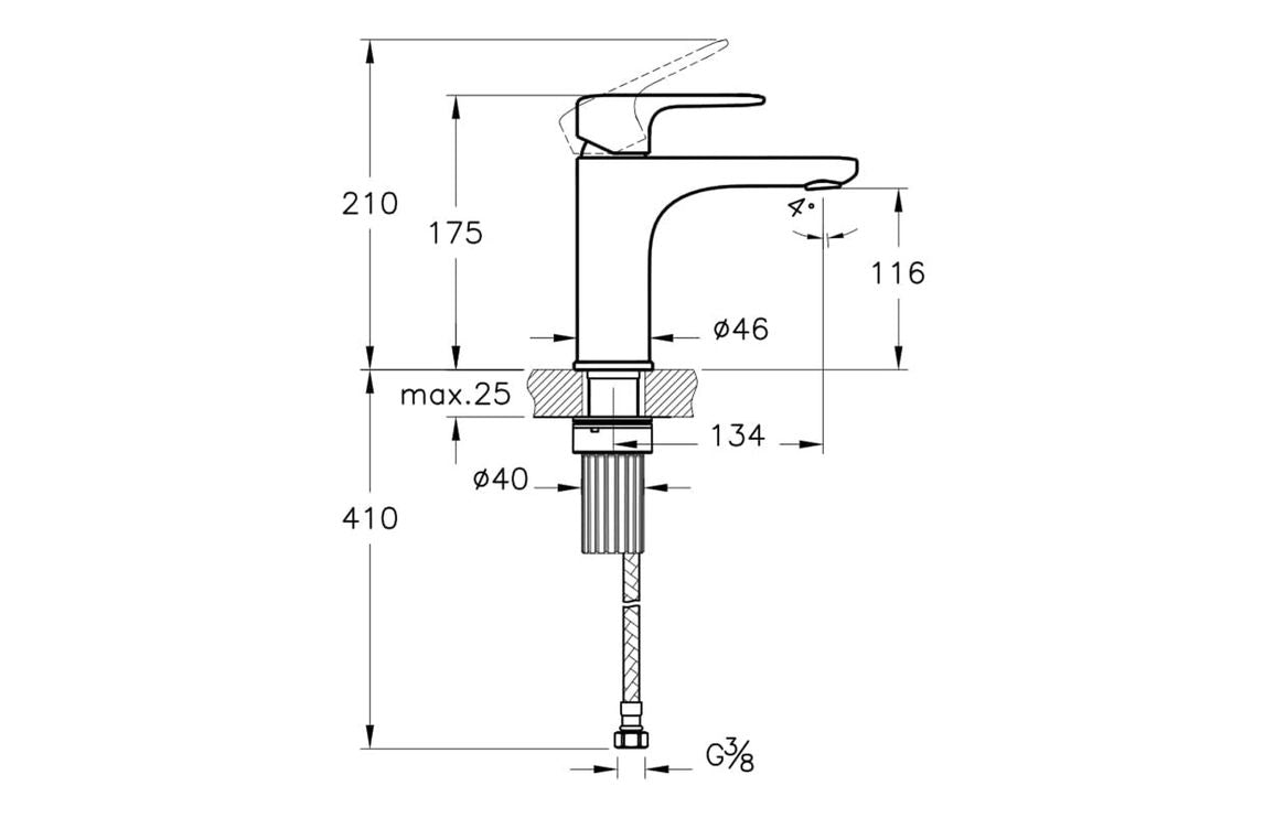 VitrA Root Round Basin Mixer - Hartley & Hall Bathrooms