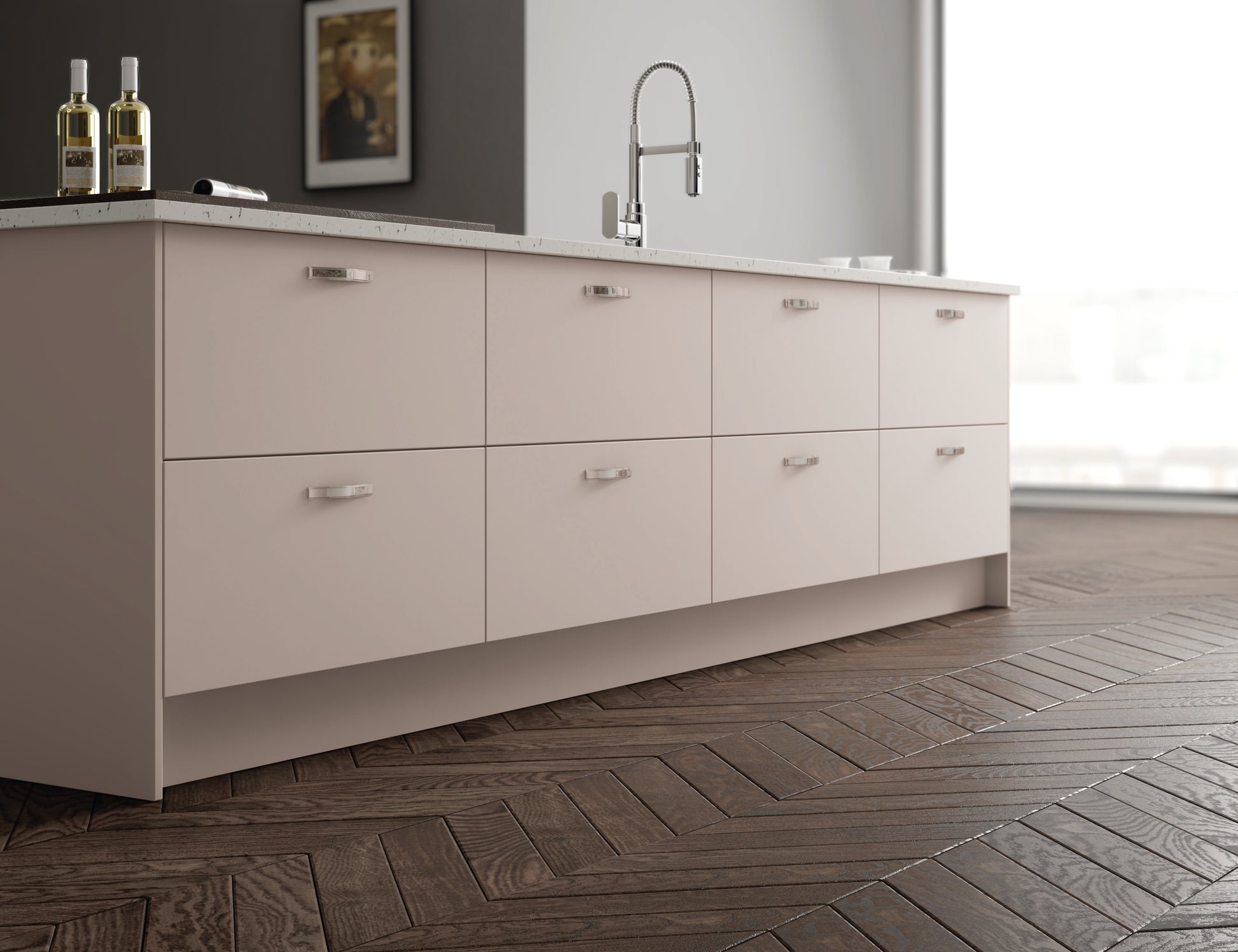 Vivo Matt Cashmere Pelmets and Kickboard - Hartley & Hall Bathrooms