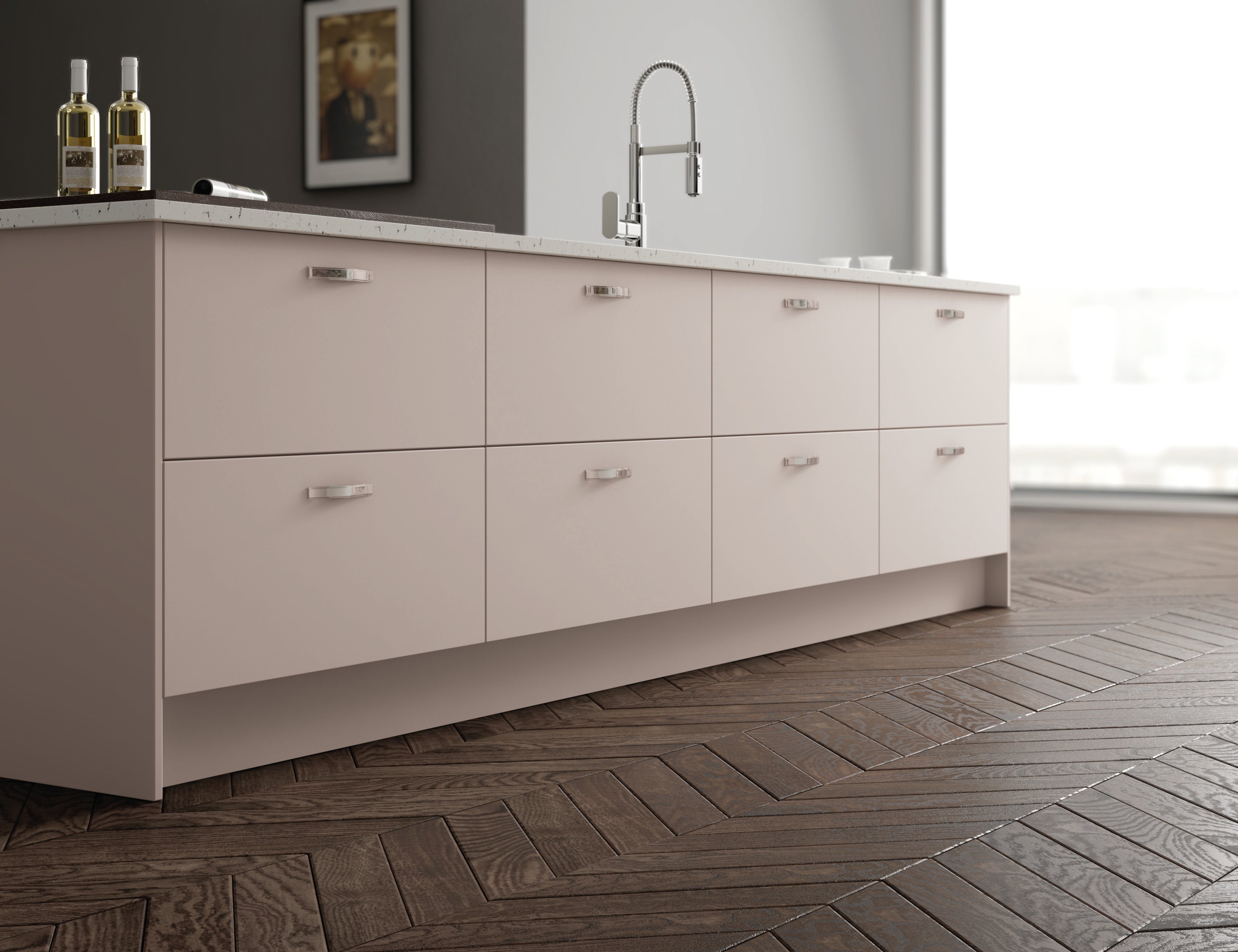Vivo Matt Cashmere Pelmets and Kickboard - Hartley & Hall Bathrooms