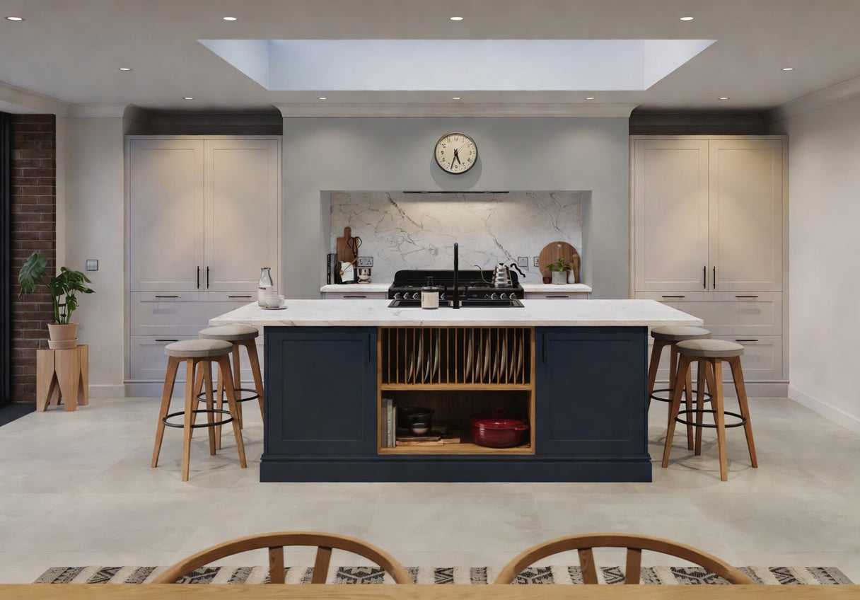 Rydal Indigo Blue Pelmets and Kickboard - Hartley & Hall Bathrooms