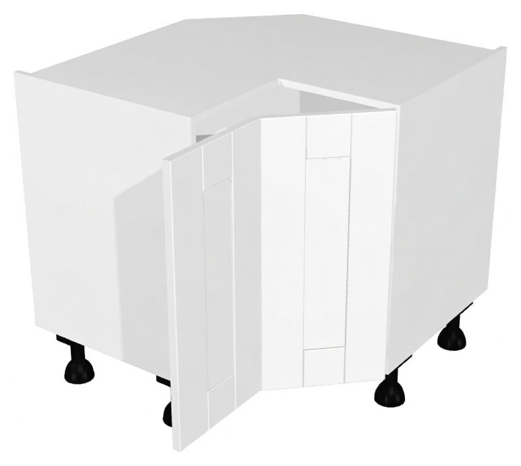 Vero Matt White L Shape Corner Highline Base Units - Hartley & Hall Bathrooms